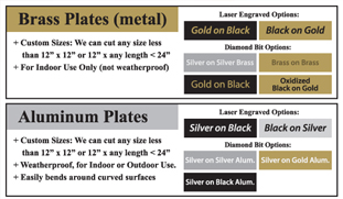 engraved metal options