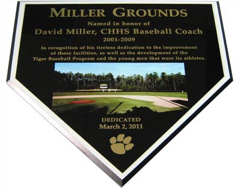 home plate baseball plaque