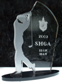 golfer acrylic award