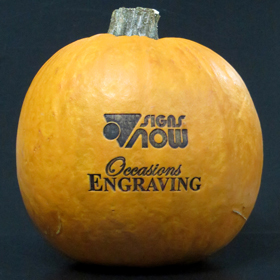 Laser Engraved Pumpkin
